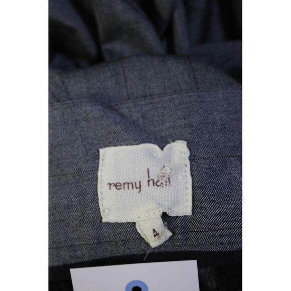 Remy Hall Womens Striped Hook & Eye Belted High Rise Pleated Pants Gray Size 4 - Picture 5 of 5